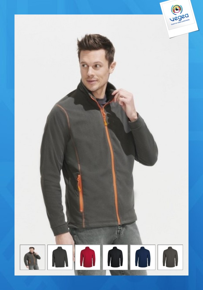 Veste micropolaire personnalisée zippée nova