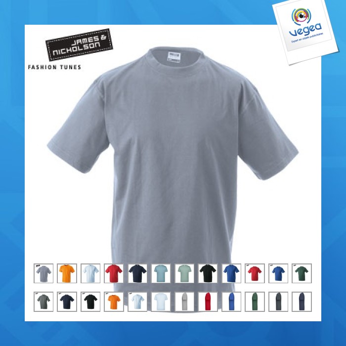 T-shirt personnalisable workwear homme - james nicholson