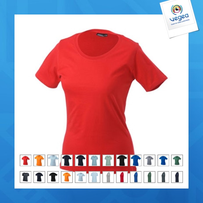T-shirt personnalisé workwear femme - james nicholson