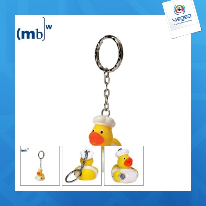 Porte-clés canard personnalisable cuistot - mbw