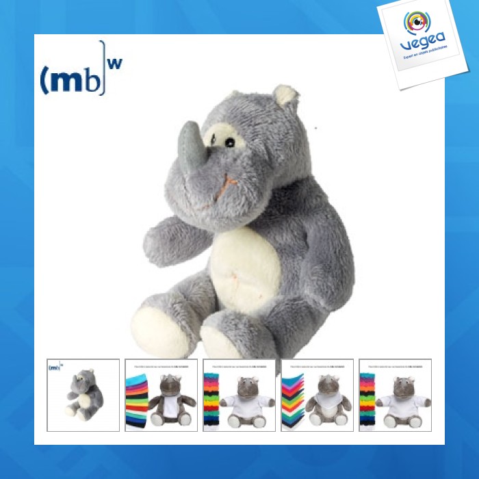 Peluche promotionnelle rhinocéros - mbw