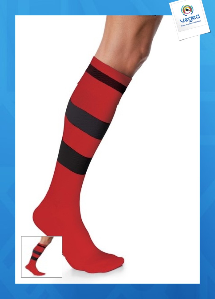 Chaussettes personnalisables longues à rayures