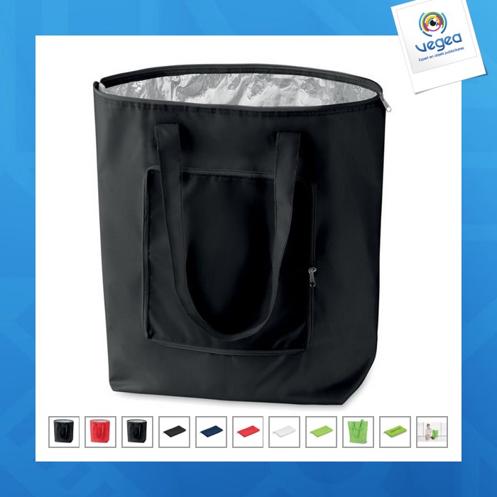 Sac isotherme publicitaire pliable