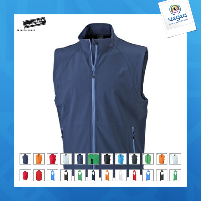 Bodywarmer softshell homme - james nicholson