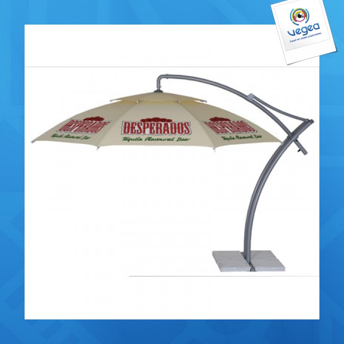 Parasol déporté publicitaire rond 4,2m