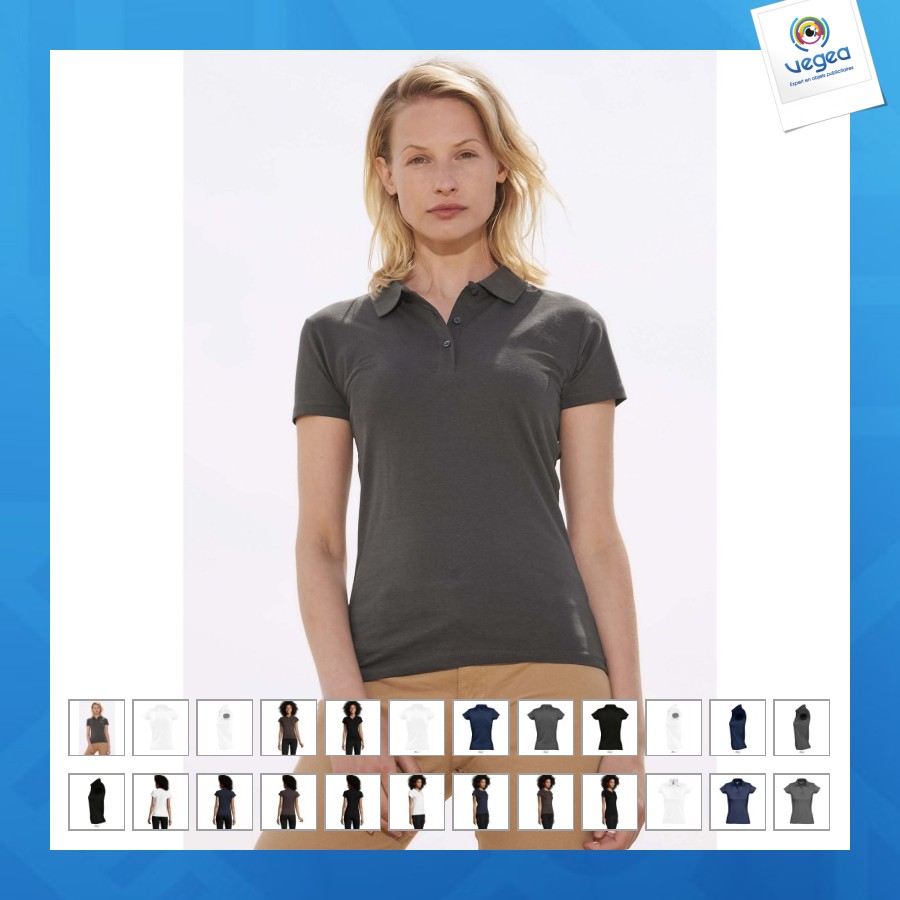 Polo femme personnalisé jersey léger rescott