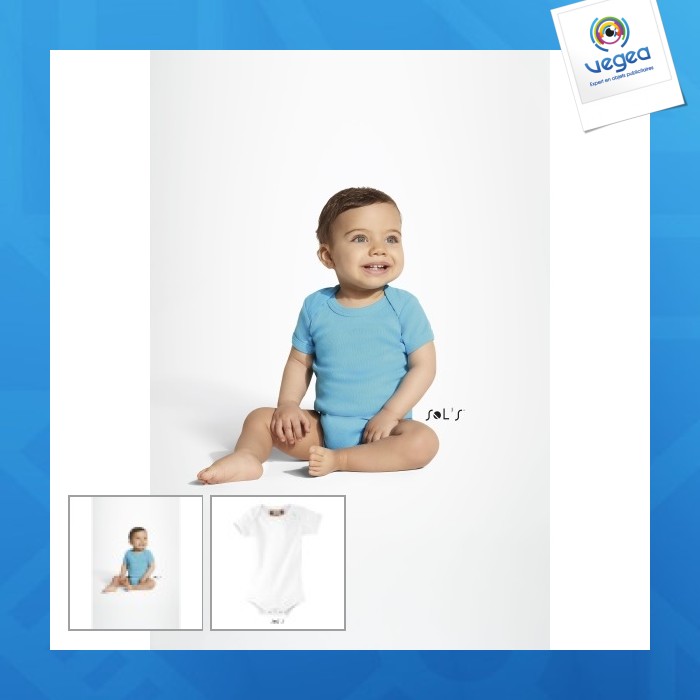 Body publicitaire bébé coton bio