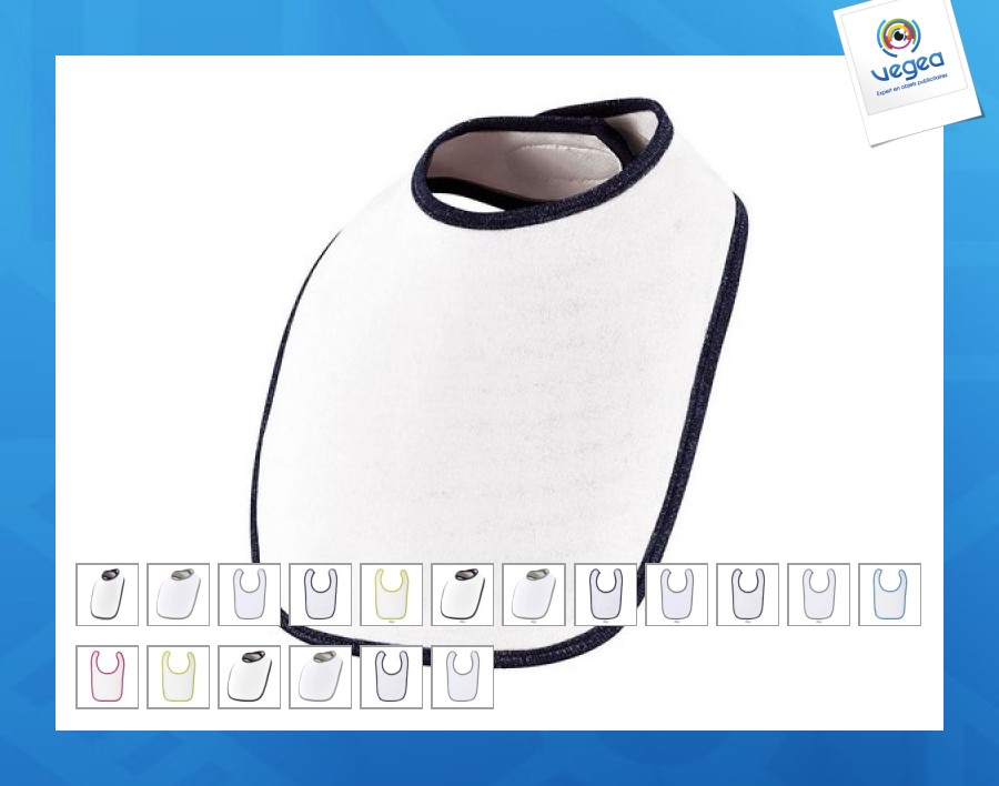Bavoir bébé personnalisable en coton lisse