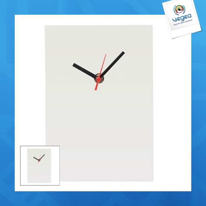Pendule murale personnalisée rectangulaire