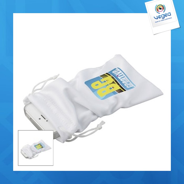 Housse personnalisable légère en microfibre pour smartphone