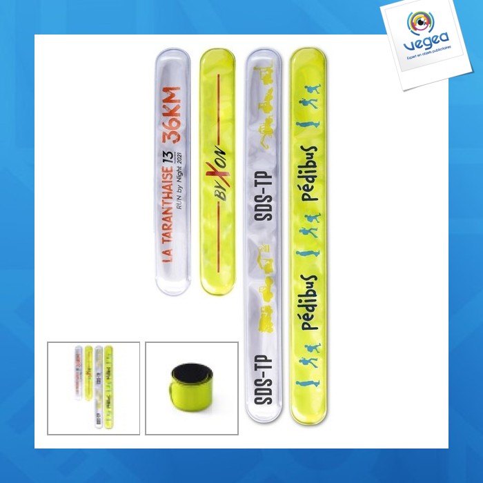 Bracelet fluo publicitaire rétrofléchissant