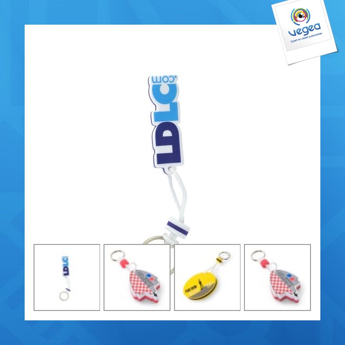 Porte-clés publicitaire mousse eva 60x40 mm