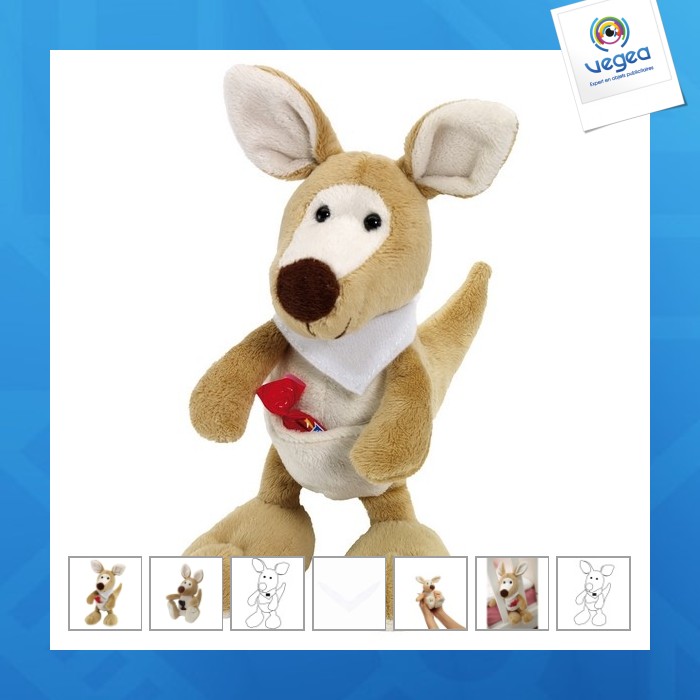 Peluche kangourou publicitaire "jumper"
