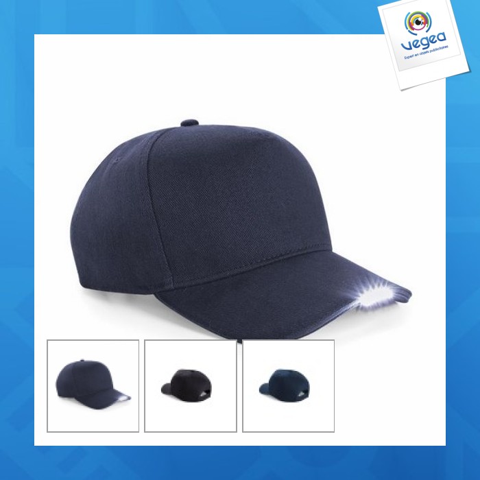 Casquette promotionnelle avec éclairage led