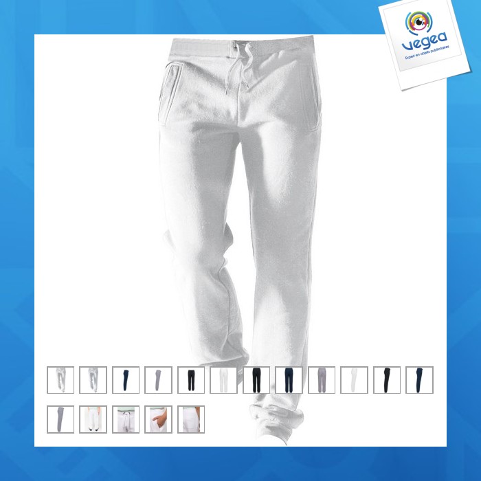 Pantalon jogging publicitaire enfant - blanc - 6/8 to 8/10