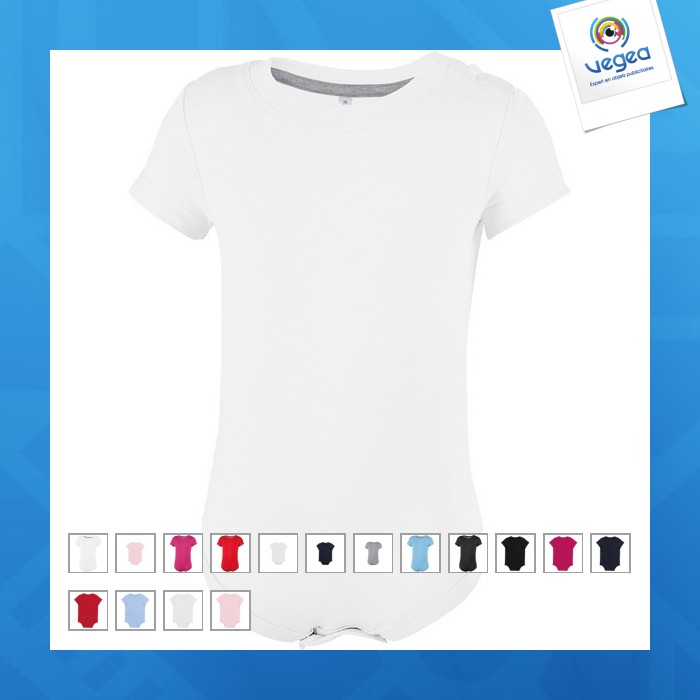 Body personnalisable manches courtes bébé