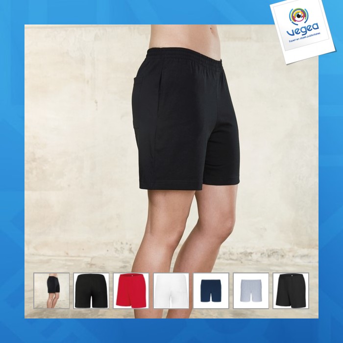 Short personnalisé jersey sport femme