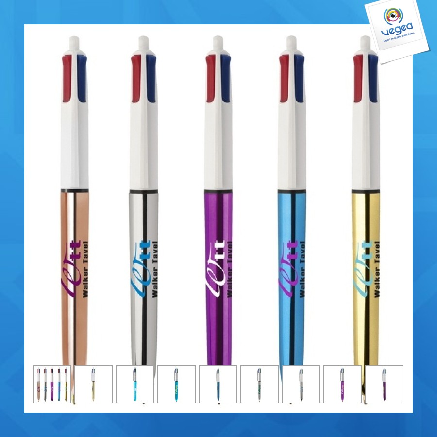 Bic® 4 couleurs shine bille