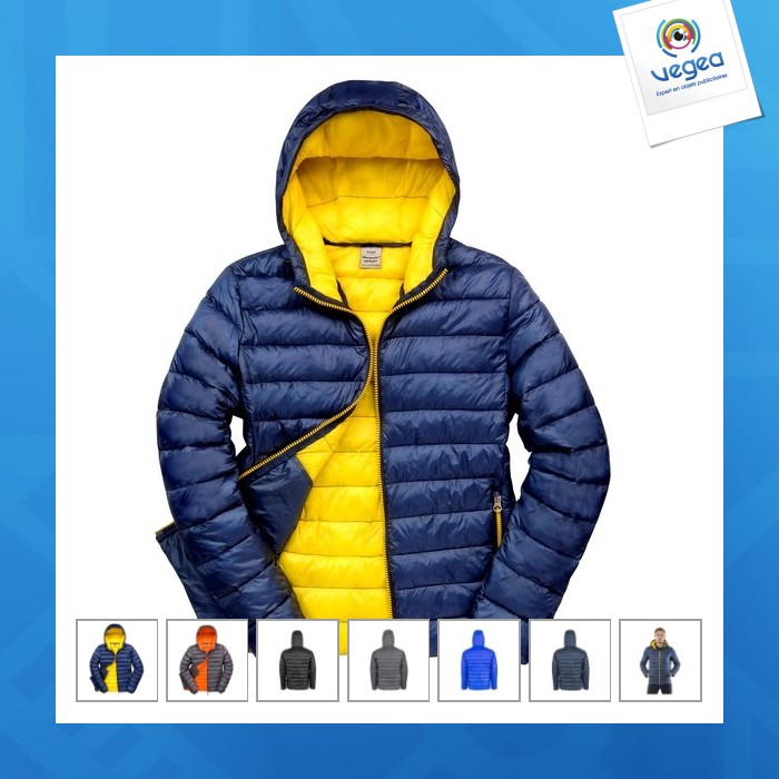 Blouson homme doudoune publicitaire à capuche