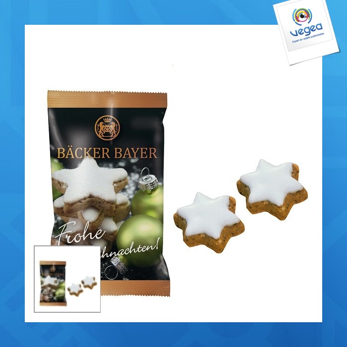 Biscuit promotionnel étoile à la cannelle