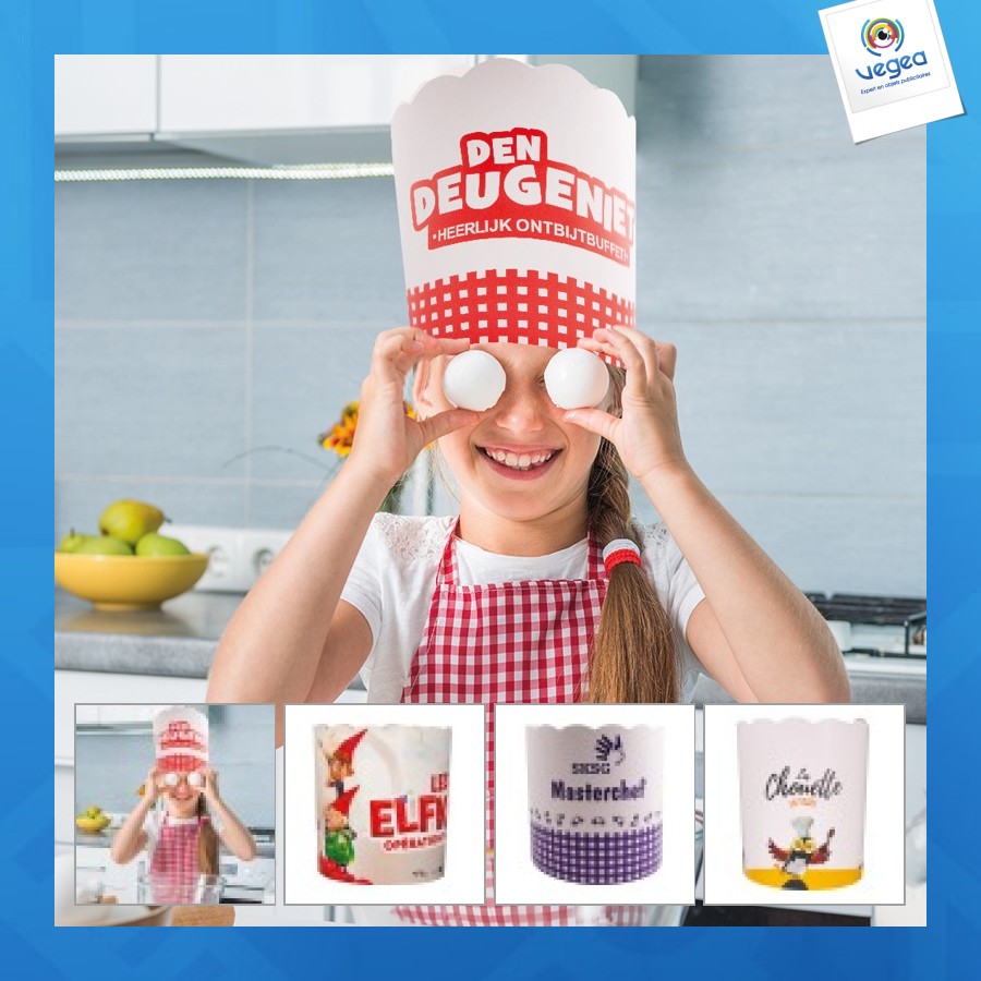 Toque publicitaire en carton