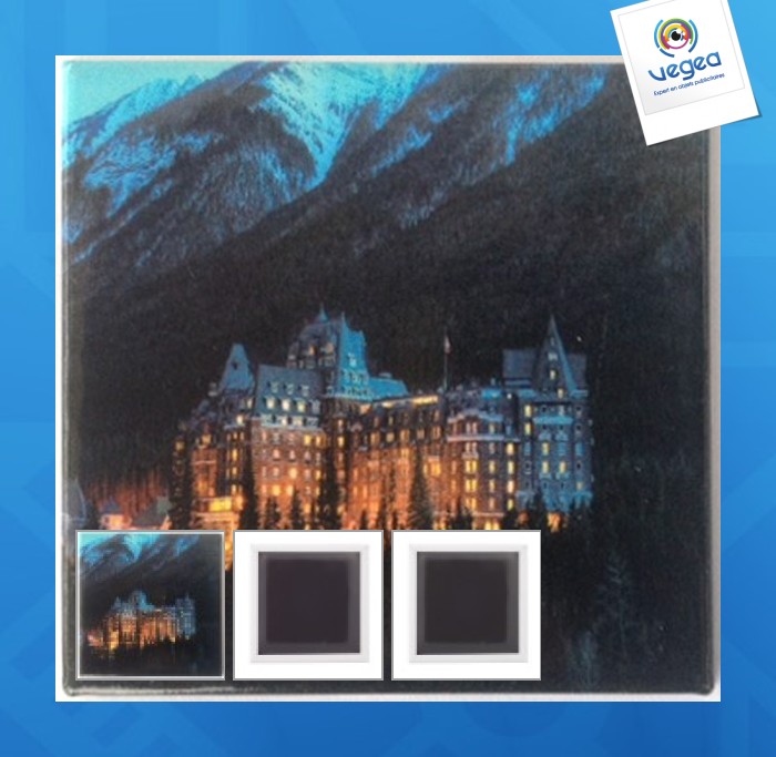 Magnet personnalisable forme carrée, impression quadri