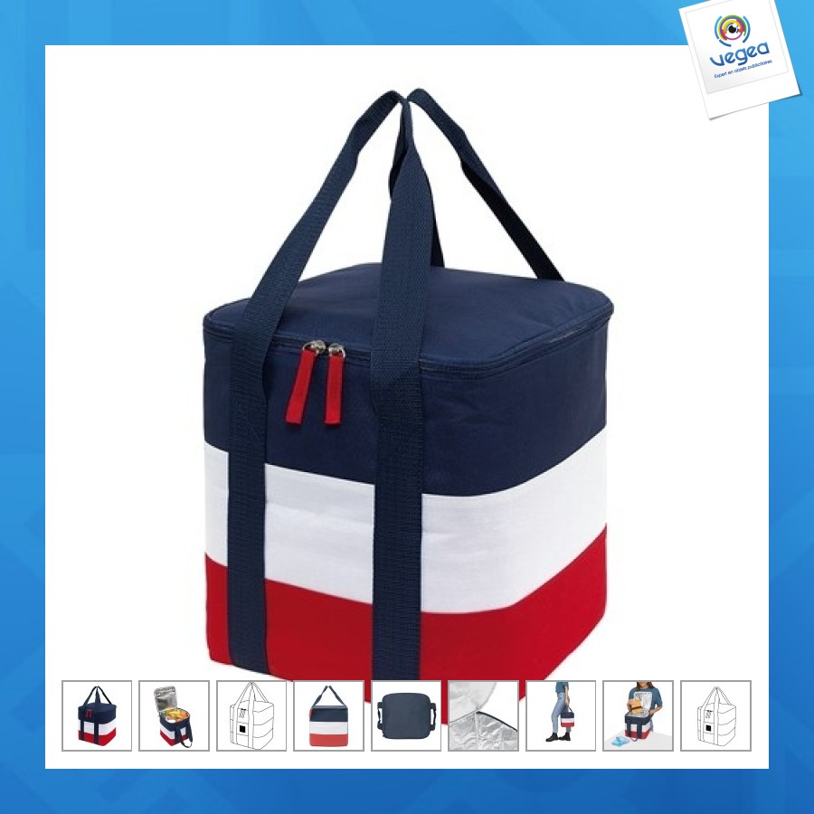 Sac isotherme promotionnel tricolore