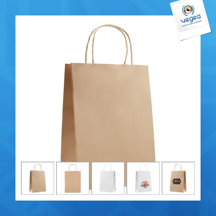 Sac en papier promotionnel 150g/m² 22x11x30cm