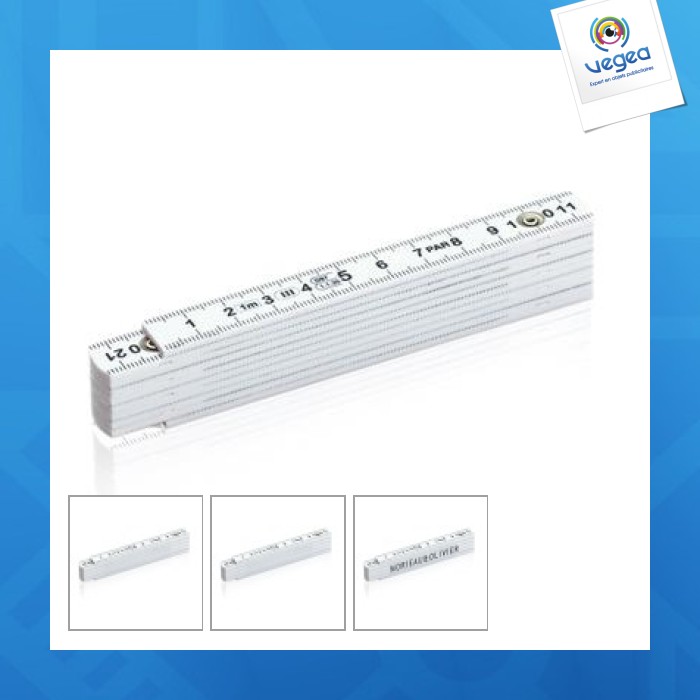 Mètre personnalisable pliable de charpentier longueur 1 mètre
