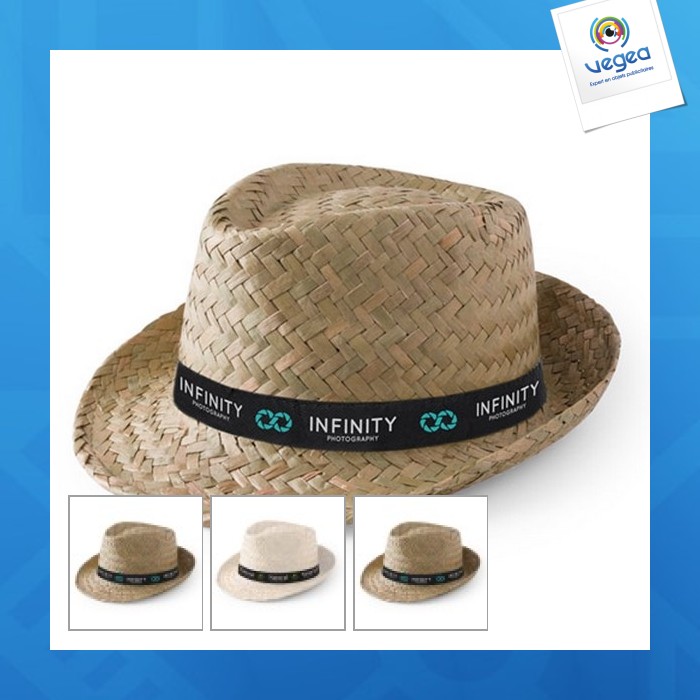 Chapeau de paille promotionnel en palme