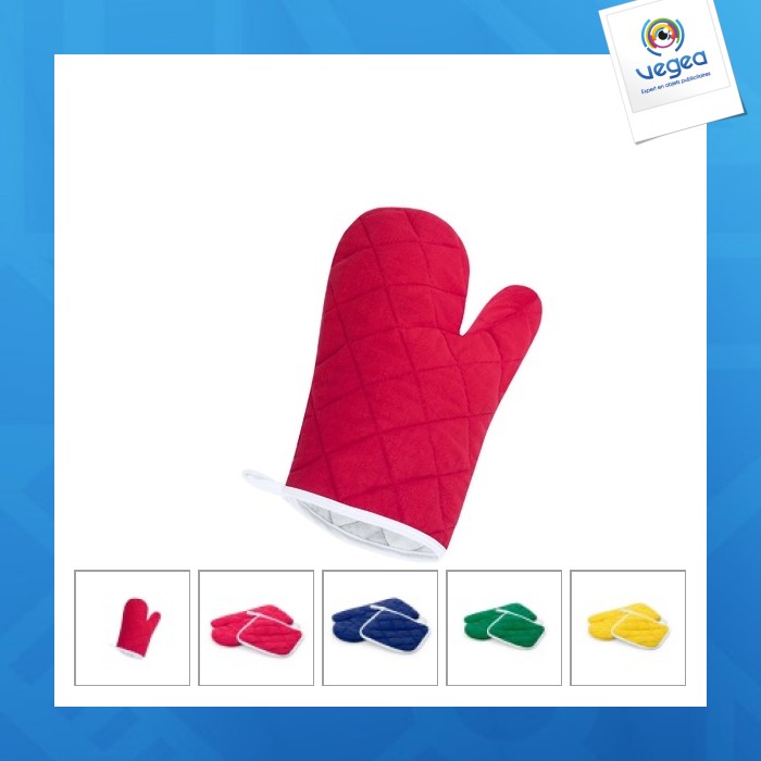 Set manique et gant de cuisine publicitaire coton