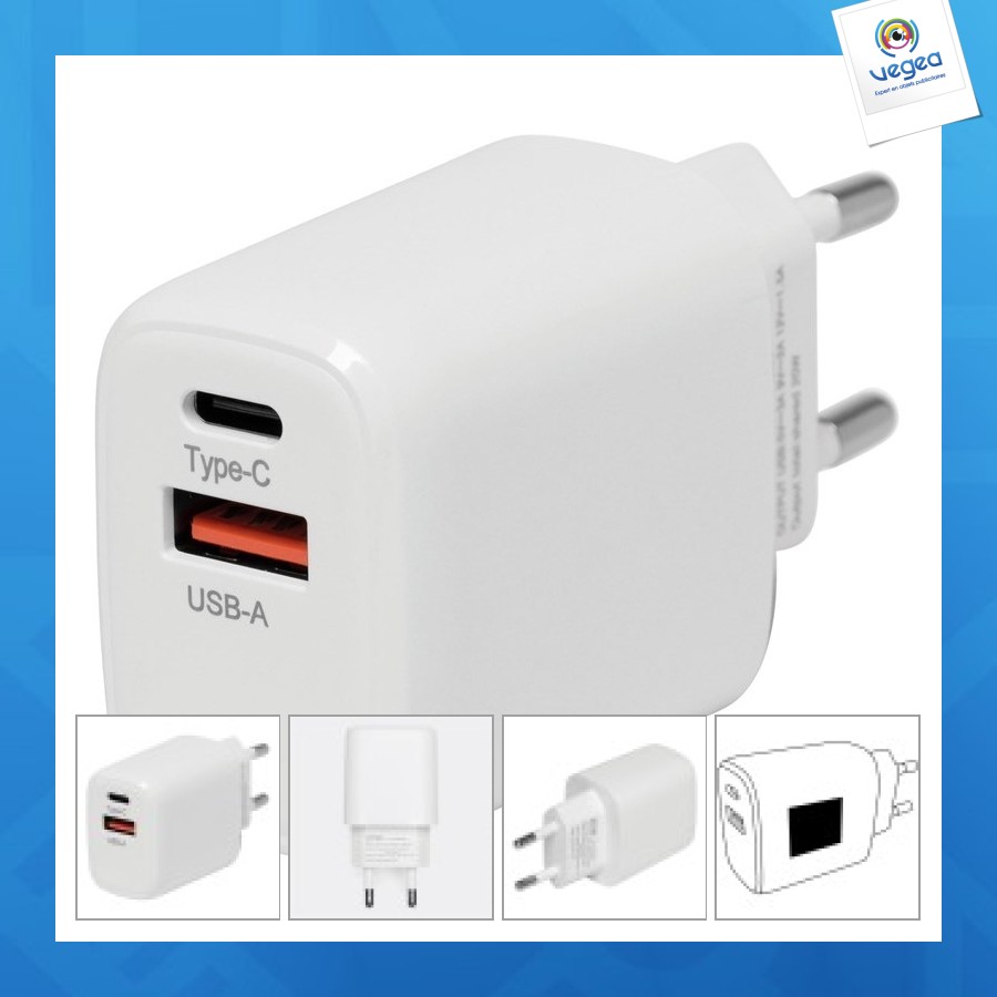 Adaptateur usb avec logo avec veilleuse endless power Adaptateur usb avec logo avec veilleuse endless power