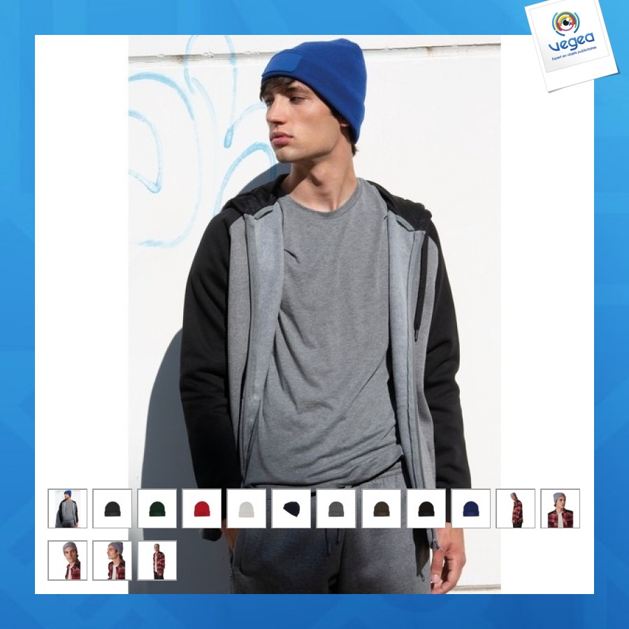 Bonnet recyclé publicitaire avec patch