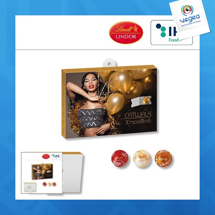 Calendrier de l'avent personnalisable lindor pralinés