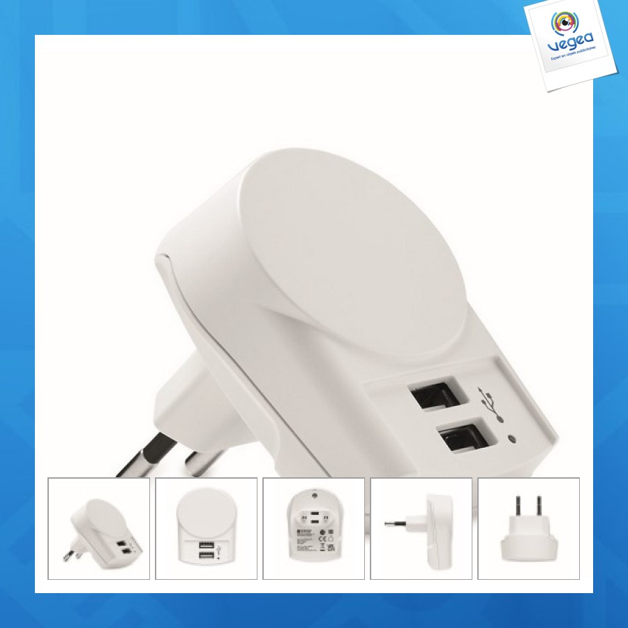  chargeur euro usb skross 2xa
