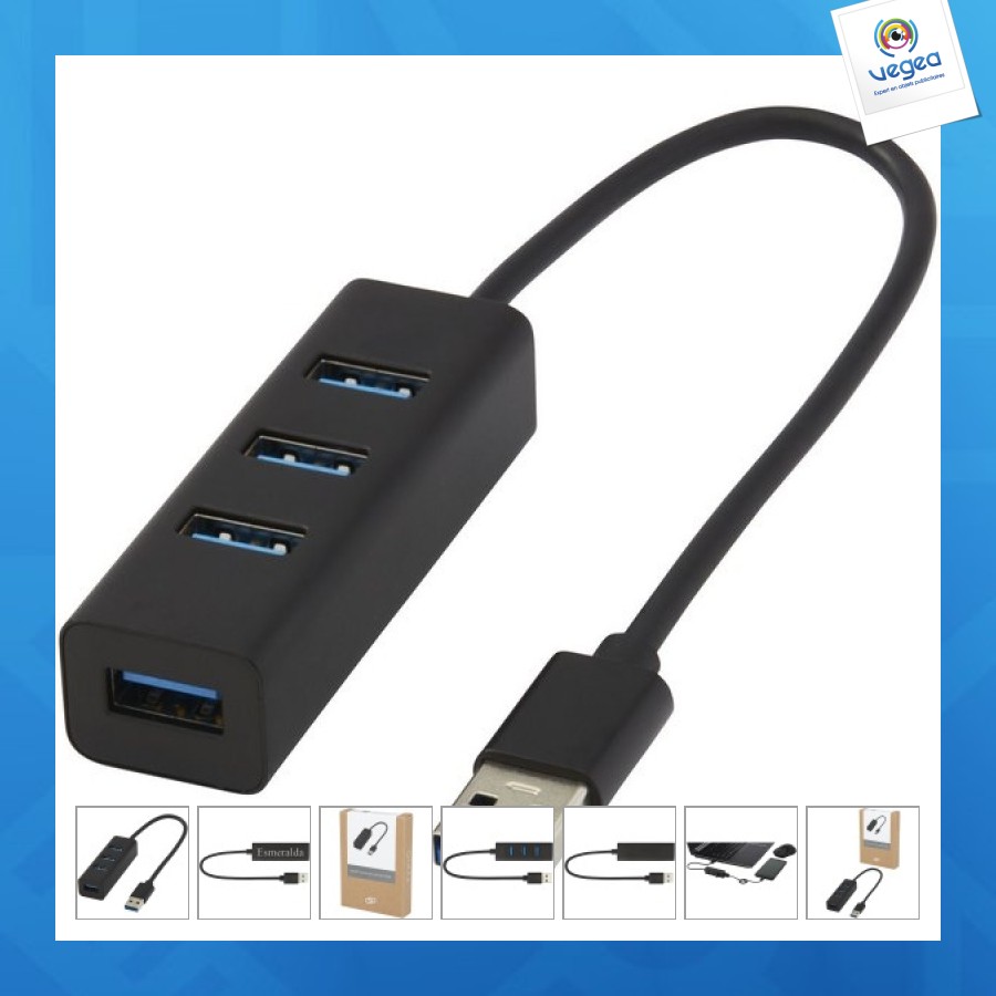 Hub personnalisé usb 3.0 adapt en aluminium