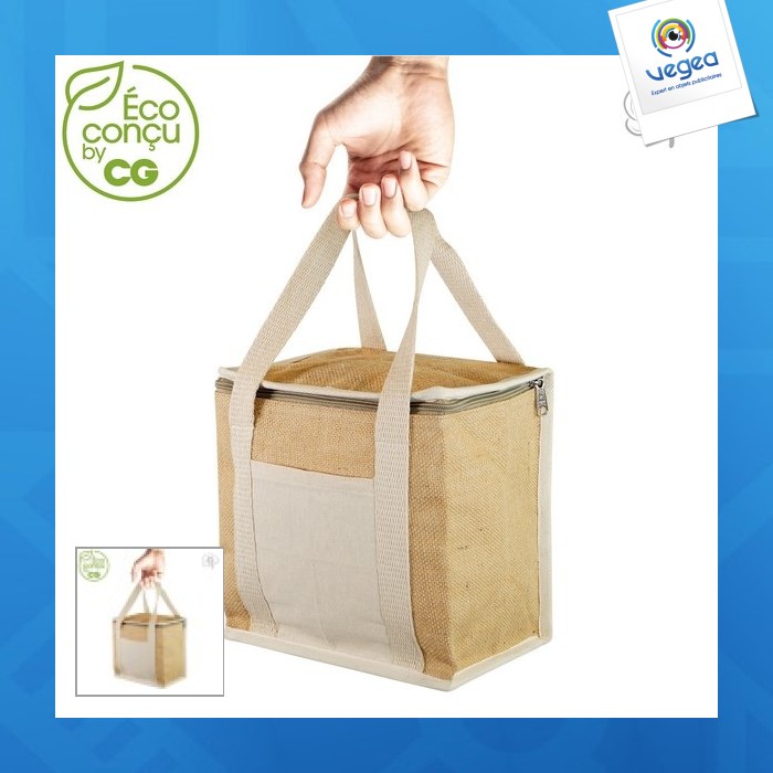 Lunchbag isotherme jute Lunchbox durable