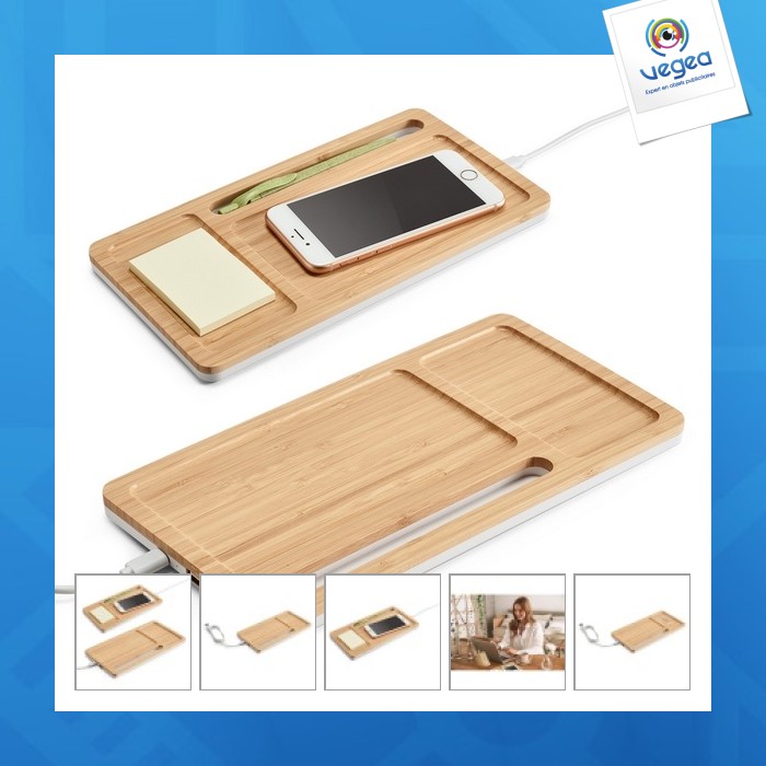 Mott. organisateur de bureau avec chargeur sans fil