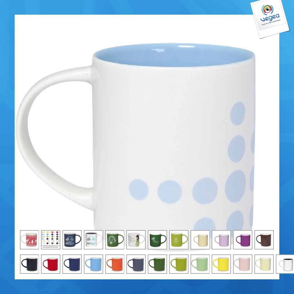 Mug porcelaine avec logo grande anse 30cl
