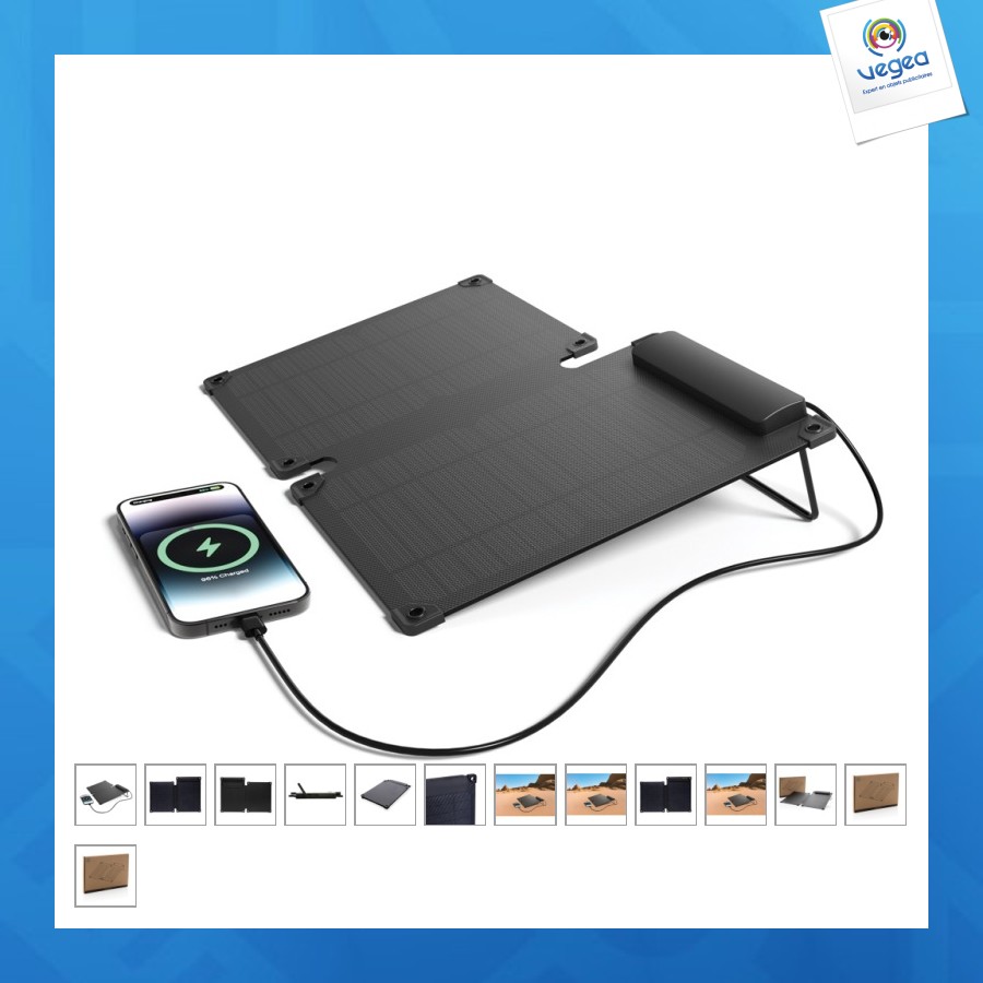 Panneau solaire portable en plastique recyclé 10w solarpulse