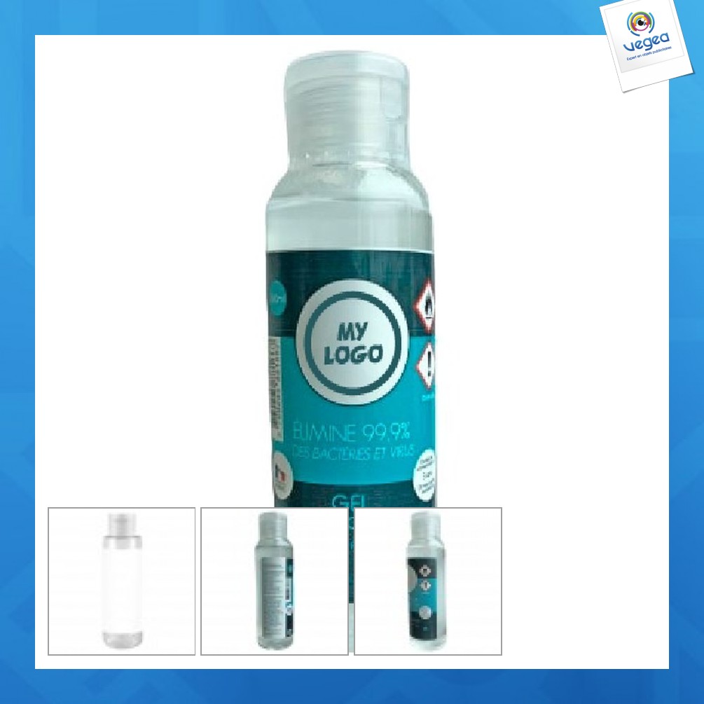 Personalisiertes hydroalkoholisches gel - flasche mit 100ml Antibakterielles Gel