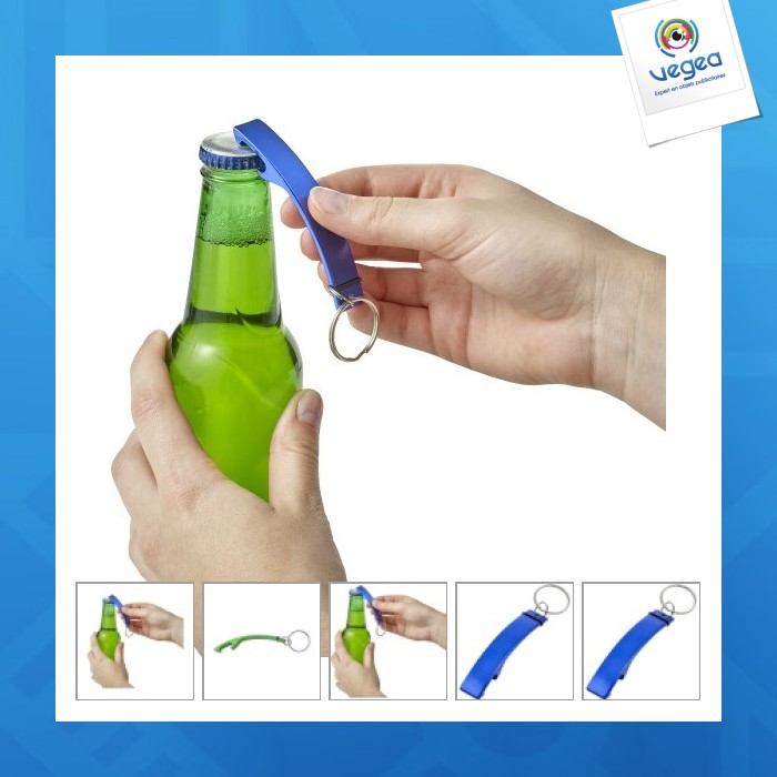 Porte-clés décapsuleur e promotionnel en aluminium. Porte-clés décapsuleur e promotionnel en aluminium.