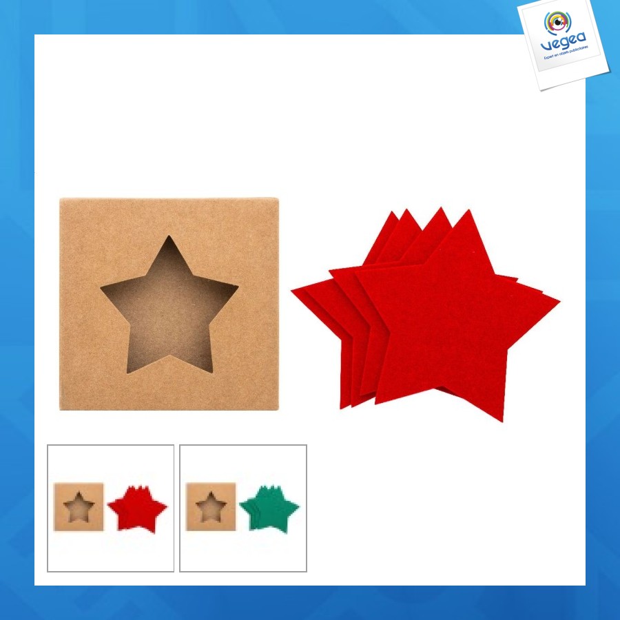 Set de sous-verres de noël en rpet Set de sous-verres de noël en rpet