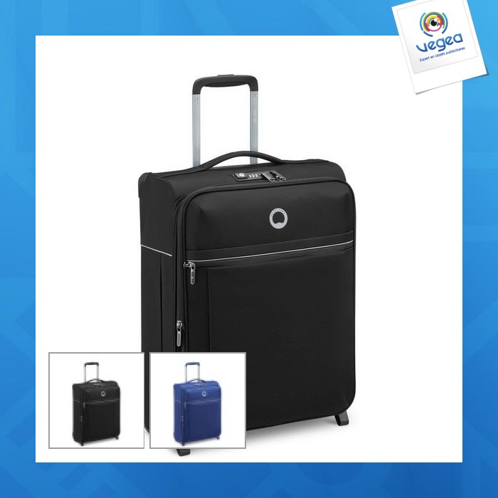 Valise trolley publicitaire cabine slim 2 roues 55x40x20 cm garantie 3 ans - brochant 2.0